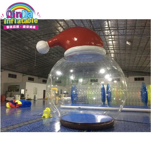 inflatable human size snow globe for christmas/giant inflatable snow globe for outdoor