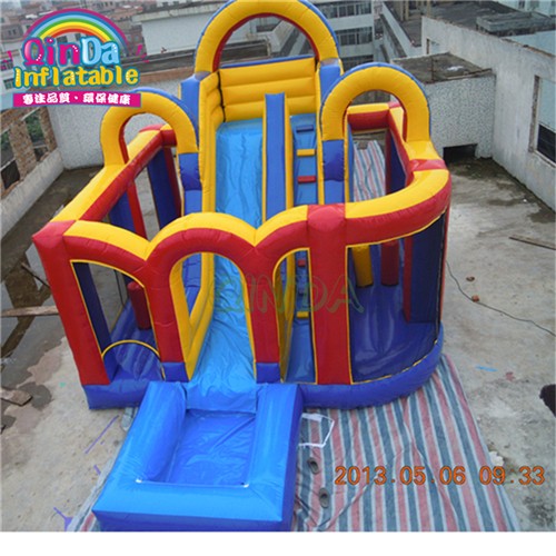 5 In 1 inflatable bouncer jumper bounce house, inflatable jumping castle moonwalk with slide combo for sale