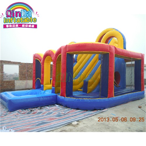 5 In 1 inflatable bouncer jumper bounce house, inflatable jumping castle moonwalk with slide combo for sale