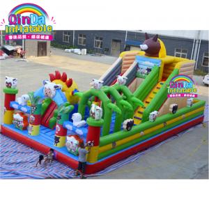 Outdoor customized size inflatable fun city inflatable playground bouncer slide Kids Inflatable amusement park