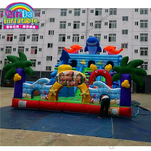 Amusement Park inflatable smart games for kids PVC Inflatable Fun city 