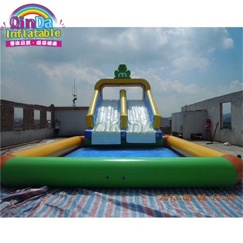 Outdoor commercial inflatable water slide inflatable pool slides for kids adults