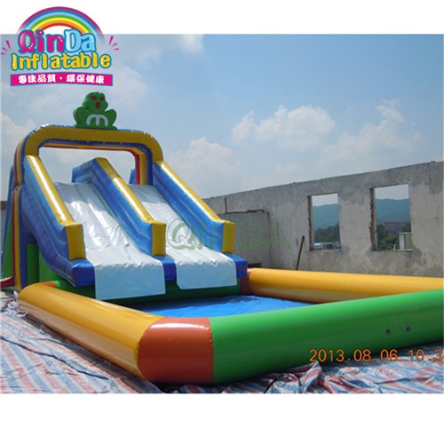 Outdoor commercial inflatable water slide inflatable pool slides for kids adults