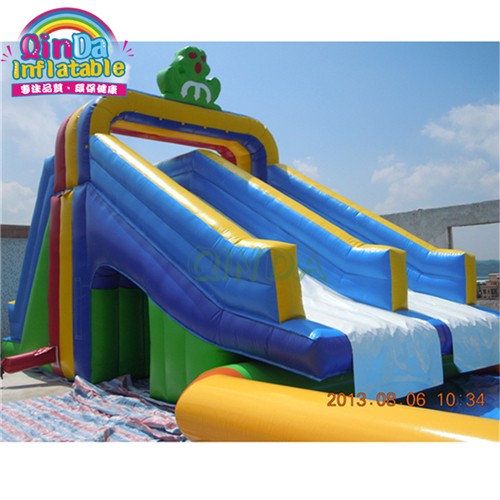 Outdoor commercial inflatable water slide inflatable pool slides for kids adults