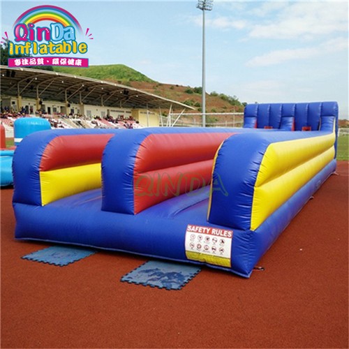 jumping inflatable bungee run double lane with cord for sale