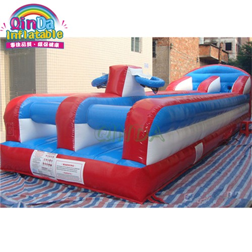 jumping inflatable bungee run double lane with cord for sale