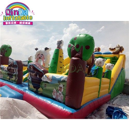 kids inflatable amusement part/cheap outdoor fun city/funny inflatable playground for sale