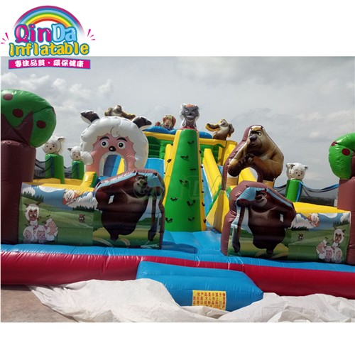 kids inflatable amusement part/cheap outdoor fun city/funny inflatable playground for sale