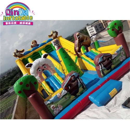 kids inflatable amusement part/cheap outdoor fun city/funny inflatable playground for sale