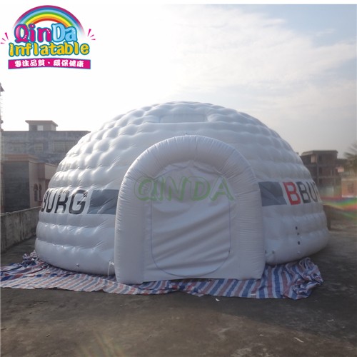 large outdoor inflatable igloo, white inflatable canopy tent bubble igloo for sale