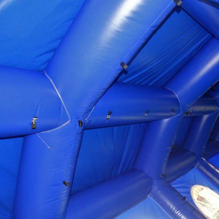 giant blue inflatable tunnel tent/ pure blue outdoor custom pvc inflatable tunnel tent