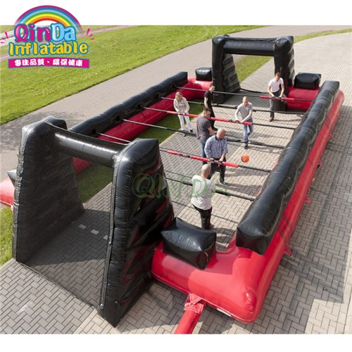 pvc inflatable human table football playground field court arena pitch for sale