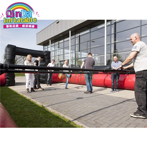 pvc inflatable human table football playground field court arena pitch for sale